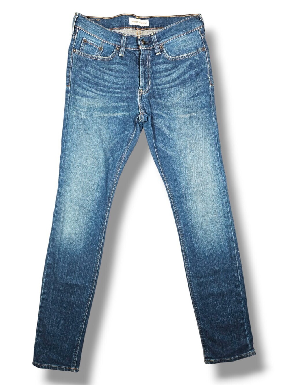 Blue Medium Wash Skinny Jeans Slim Leg Denim Y2K Alt Grunge Punk Emo Scene 30x32